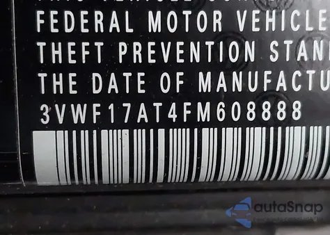 2015 Volkswagen Beetle 1.8T Classic из США, поврежденный, VIN 3VWF17AT4FM608888